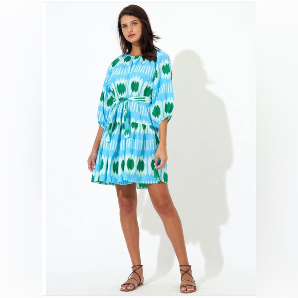 Oliphant Blue and Green Mini Dress